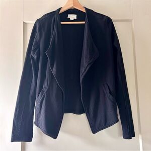 Caslon Black Open-Front Draped Blazer size S